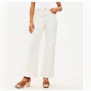 COPY - NWT Loft High rise wide leg jeans in light khaki